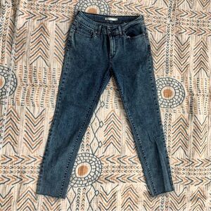 Raw Hem Stretch Skinny Levi’s 28